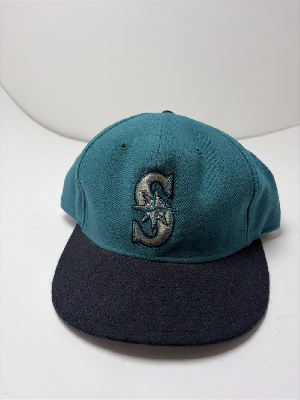 Vintage Seattle Mariners Hat Mens 7 1/2 New Era Wool Diamond Collection MLB USA